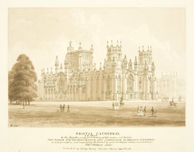 Ontwerp voor Restauratie en Voltooiing van de Kathedraal van Bristol door Thomas Willson