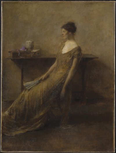 Dame in Goud, c.1912 door Thomas Wilmer Dewing