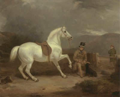 Grijze Schietpony, Waarschijnlijk het Eigendom van Johnston King, met een Knecht door Thomas Woodward