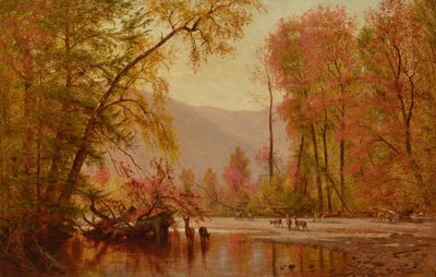 Herfst aan de Delaware, c.1875 door Thomas Worthington Whittredge