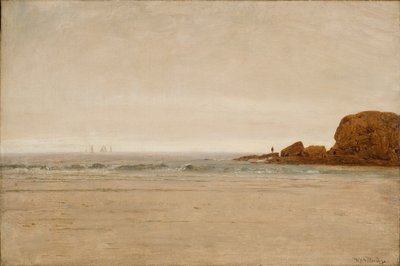 Strand en rotsen 1870 door Thomas Worthington Whittredge