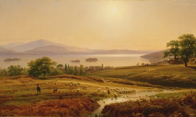 Ochtend aan Lago Maggiore, 1860 door Thomas Worthington Whittredge