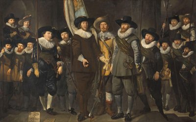 Officieren en andere schutters van het IIIe district van Amsterdam, onder bevel van kapitein Allaert Cloeck en luitenant Lucas Jacobsz Rotgans door Thomas de Keyser
