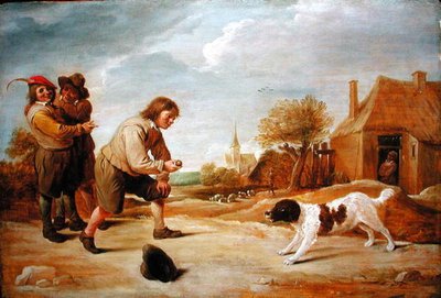 Een spelletje vangbal door Thomas van Apshoven