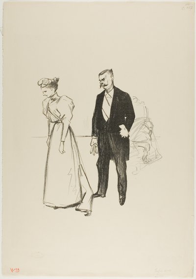 Eindelijk alleen! door Théophile Alexandre Pierre Steinlen