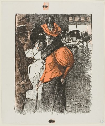Gesprek door Théophile Alexandre Pierre Steinlen