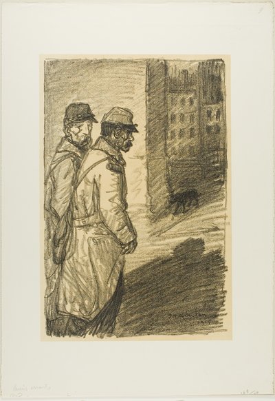 Loslopende honden door Théophile Alexandre Pierre Steinlen