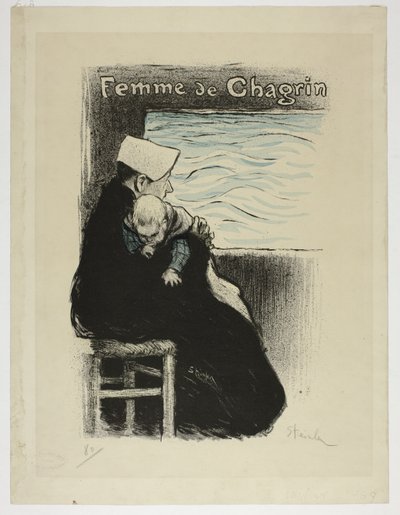 Vrouw van verdriet door Théophile Alexandre Pierre Steinlen