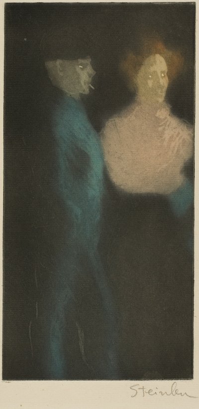 Meisje en pooier door Théophile Alexandre Pierre Steinlen
