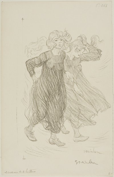 Windvlaag door Théophile Alexandre Pierre Steinlen