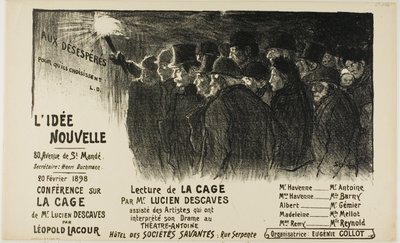 Het nieuwe idee door Théophile Alexandre Pierre Steinlen