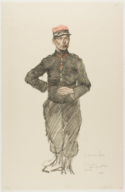 Legionair door Théophile Alexandre Pierre Steinlen