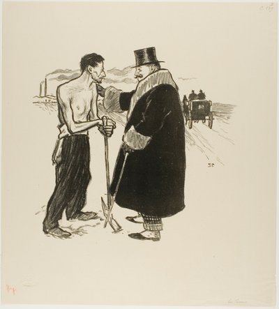 Omlaag door Théophile Alexandre Pierre Steinlen