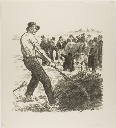 Melkkoe door Théophile Alexandre Pierre Steinlen
