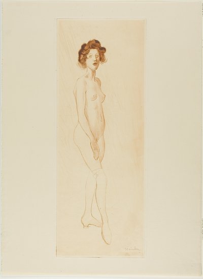 Staand model door Théophile Alexandre Pierre Steinlen