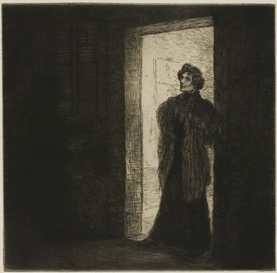 Op de drempel door Théophile Alexandre Pierre Steinlen
