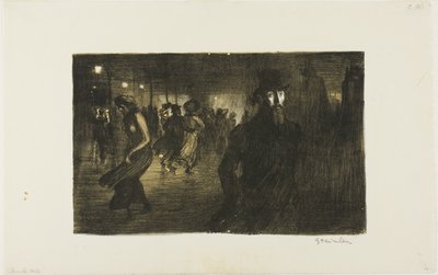 Parijs, Nacht door Théophile Alexandre Pierre Steinlen