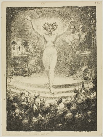Programma voor een matinee in het Trocadéro door Théophile Alexandre Pierre Steinlen
