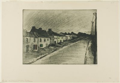 Weg door een dorp door Théophile Alexandre Pierre Steinlen