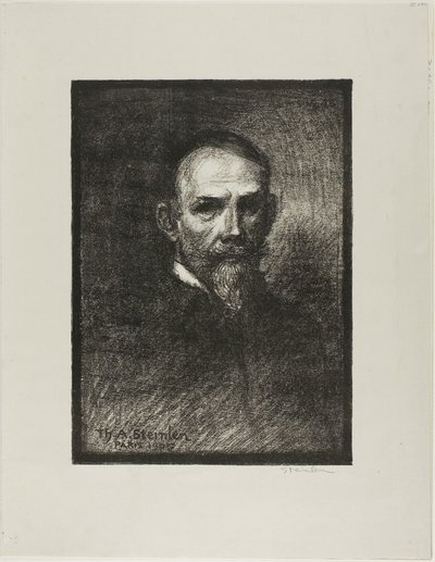 Steinlen, vooraanzicht, hoofd naar rechts door Théophile Alexandre Pierre Steinlen