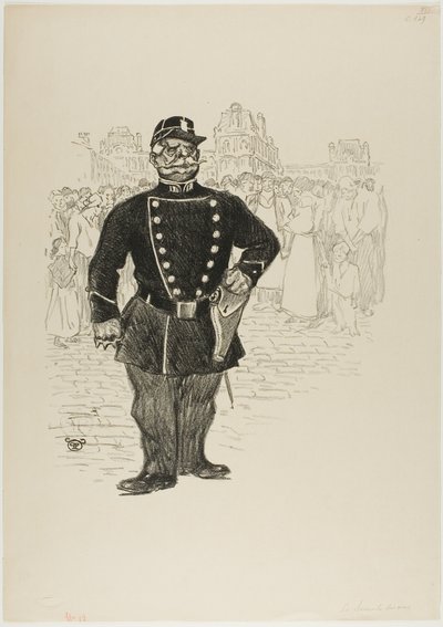 Veiligheid op straat door Théophile Alexandre Pierre Steinlen