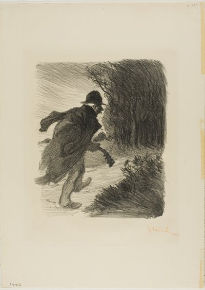 De boszanger door Théophile Alexandre Pierre Steinlen
