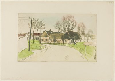 Het huis aan de rand van het dorp door Théophile Alexandre Pierre Steinlen