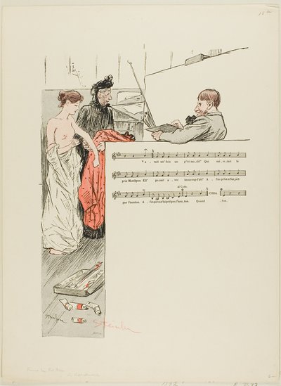 Het kleine model door Théophile Alexandre Pierre Steinlen