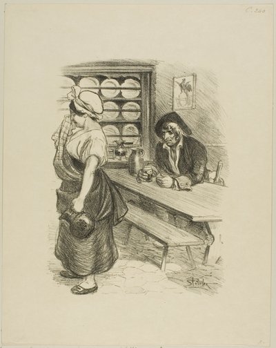 De terugkeer van de zeeman door Théophile Alexandre Pierre Steinlen