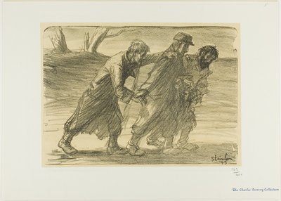 Drie kameraden door Théophile Alexandre Pierre Steinlen