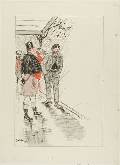 Zwerver van Parijs door Théophile Alexandre Pierre Steinlen