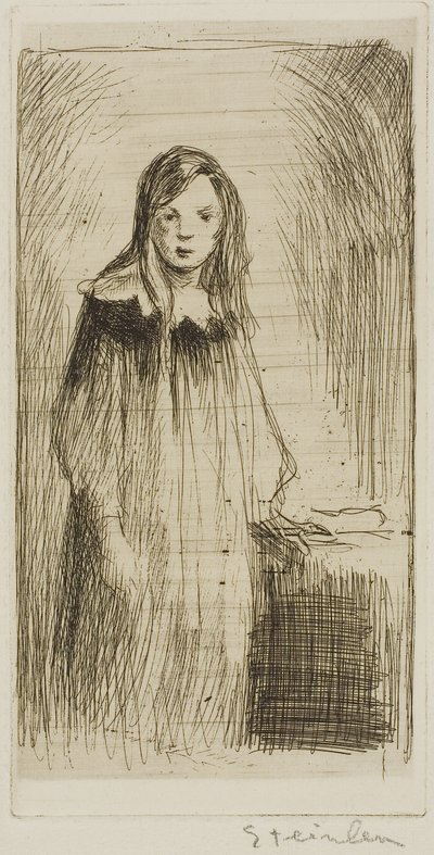 Jong Meisje Bevindend door Théophile Alexandre Pierre Steinlen