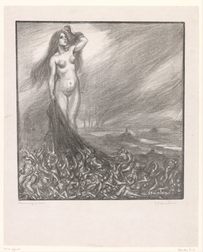 Eerbetoon aan Zola door Théophile Alexandre Steinlen (signed by artist)
