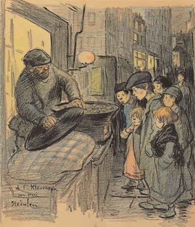 Kastanjeverkoper door Théophile Alexandre Steinlen