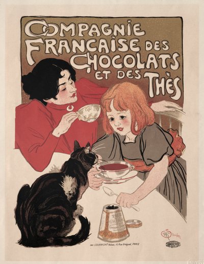 Compagnie Française des Chocolate et des Thés door Théophile Alexandre Steinlen