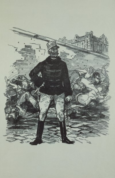 Generaal Gaston Auguste (1830-1909) Markies de Gallifet, in al zijn glorie door Théophile Alexandre Steinlen