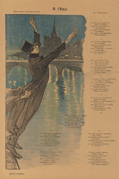 Gil Blas Illustré: Aan de waterkant, 1896 door Théophile Alexandre Steinlen