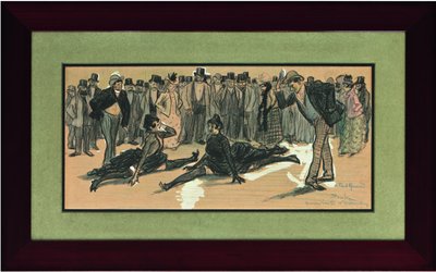 La Goulue en Valentin le Désossé op een bal in de Moulin Rouge door Théophile Alexandre Steinlen