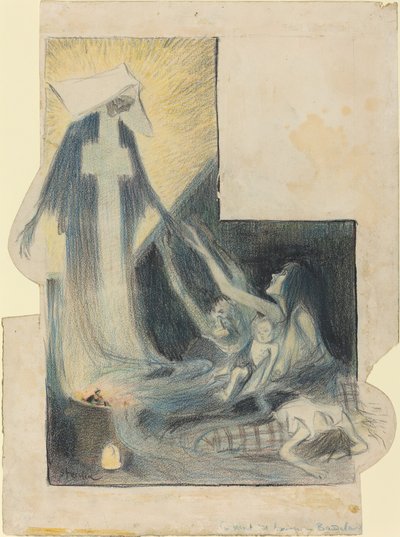 De dood van de armen - Baudelaire, 1894 door Théophile Alexandre Steinlen