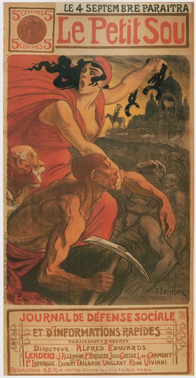 Le petite sou door Théophile Alexandre Steinlen