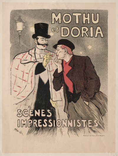 Mothu et Doria - Scènes impressionistes door Théophile Alexandre Steinlen