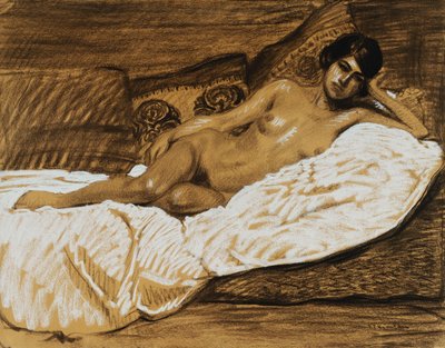Naakt uitgestrekt door Théophile Alexandre Steinlen