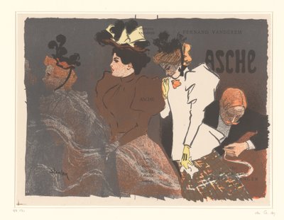 Omslagillustratie voor Asche van Fernand Vandérem door Théophile Alexandre Steinlen