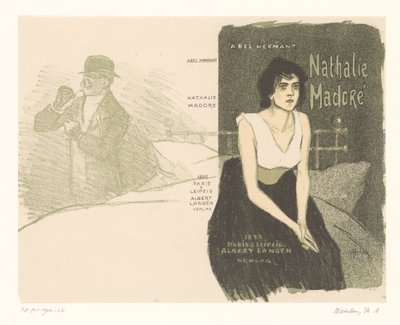 Ontwerp voor omslag: Abel Hermant met Nathalie Madoré door Théophile Alexandre Steinlen