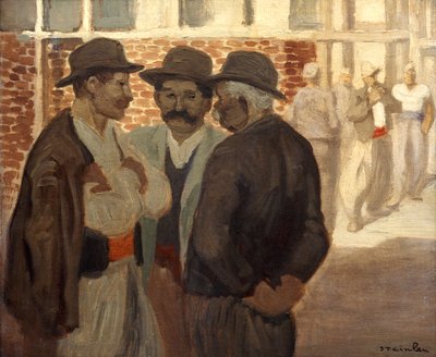 Bouwvakkers door Théophile Alexandre Steinlen