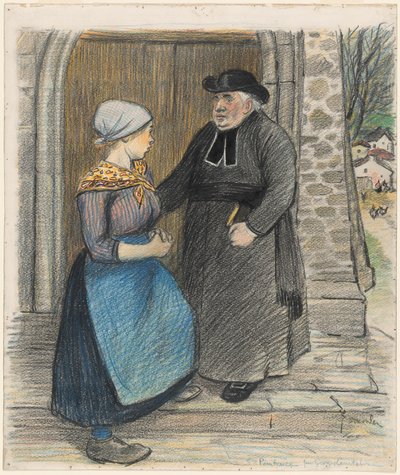 Boetedoening door Théophile Alexandre Steinlen