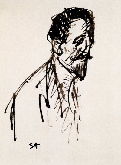 Portret van Jehan Rictus, 20e eeuw door Théophile Alexandre Steinlen