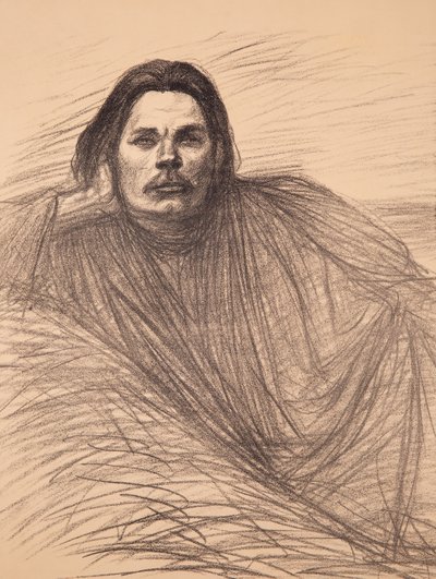 Portret van de auteur Maxim Gorky door Théophile Alexandre Steinlen