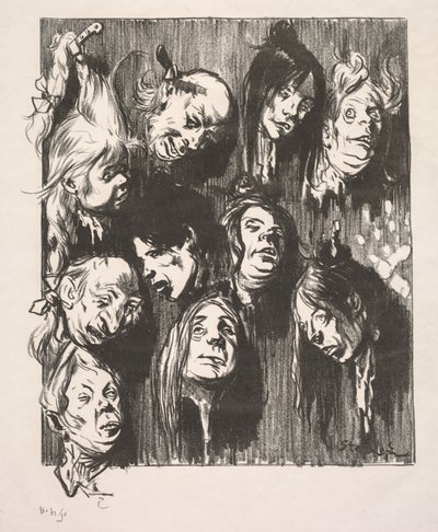 Tien moorden voor een stuiver, 1897 door Théophile Alexandre Steinlen