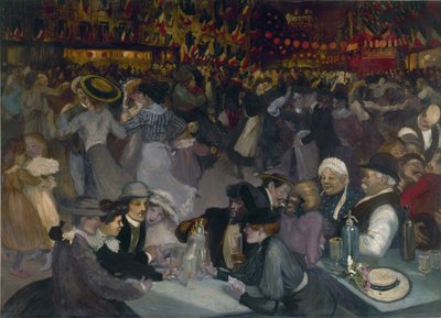 Het bal op 14 juli door Théophile Alexandre Steinlen